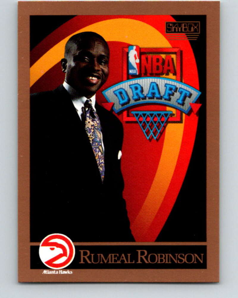 1990-91 SkyBox #355 Rumeal Robinson Mint RC Rookie Atlanta Hawks Image 1