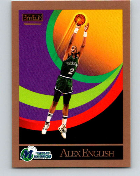1990-91 SkyBox #375 Alex English Mint Dallas Mavericks  Image 1
