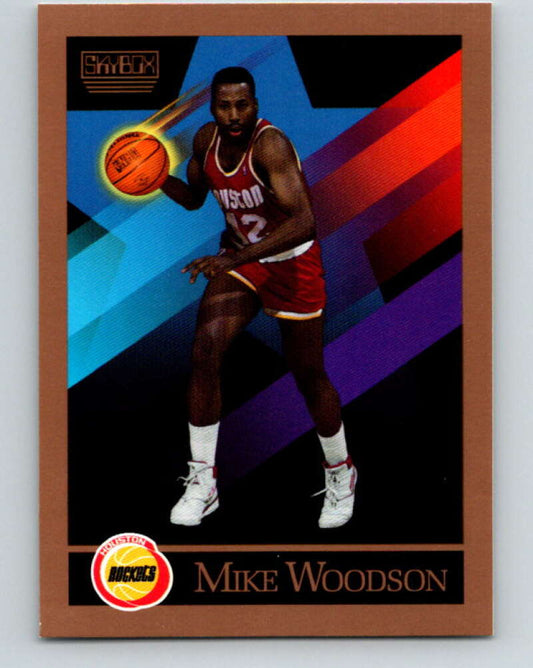 1990-91 SkyBox #386 Mike Woodson Mint Houston Rockets  Image 1