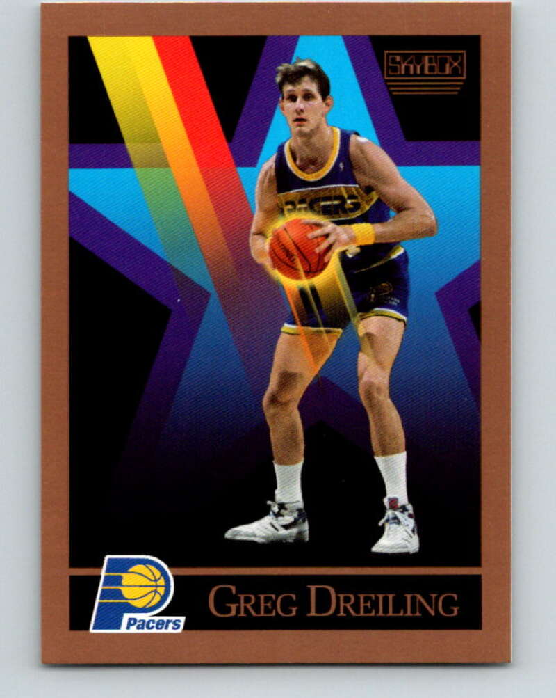 1990-91 SkyBox #387 Greg Dreiling Mint RC Rookie Indiana Pacers Image 1