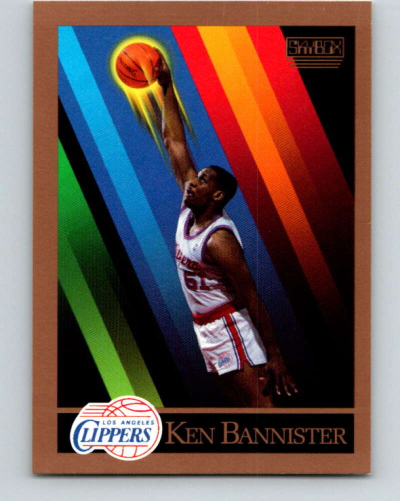 1990-91 SkyBox #390 Ken Bannister Mint Los Angeles Clippers Image 1