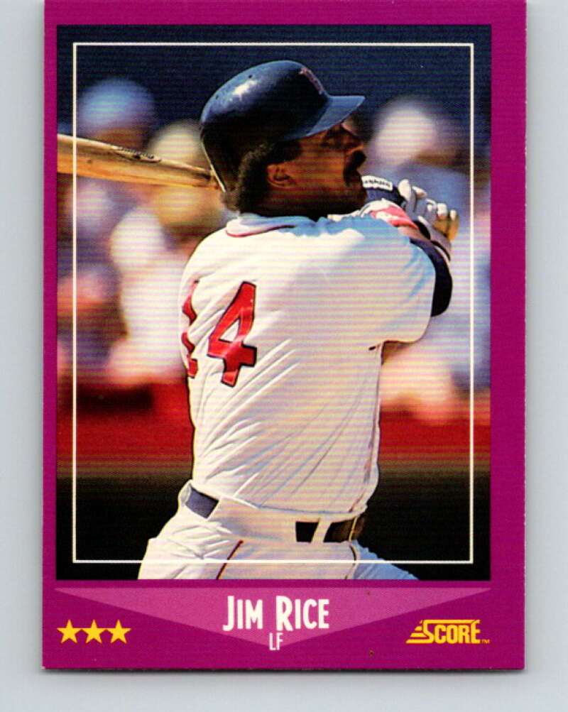 1988 Score #14 Jim Rice Mint Boston Red Sox Image 1