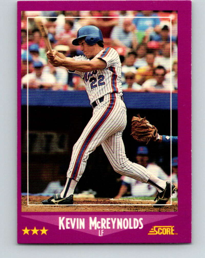 1988 Score #21 Kevin McReynolds Mint New York Mets Image 1