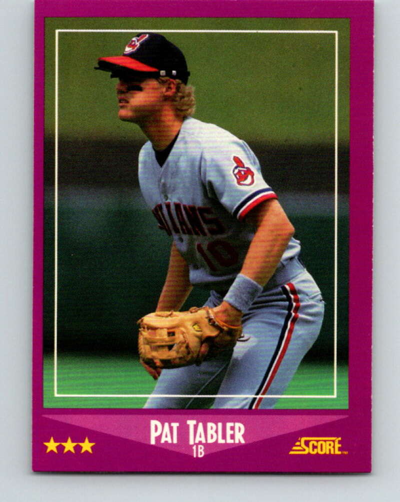 1988 Score #23 Pat Tabler Mint Cleveland Indians Image 1