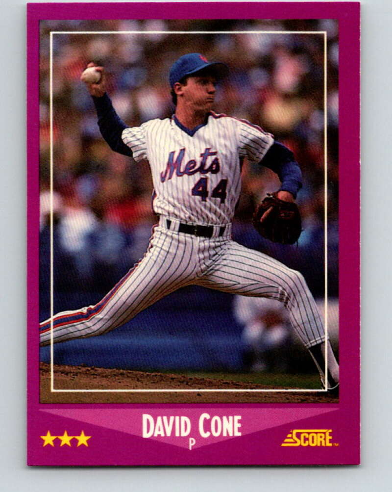 1988 Score #49 David Cone Mint New York Mets Image 1