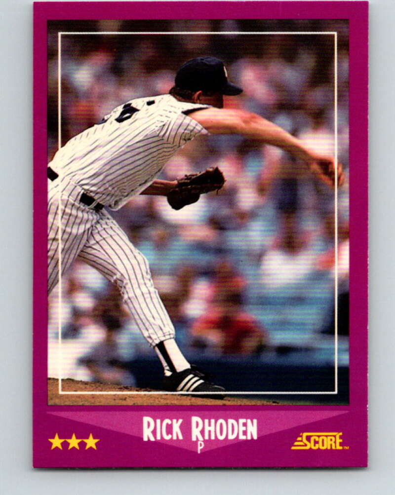 1988 Score #74 Rick Rhoden Mint New York Yankees Image 1