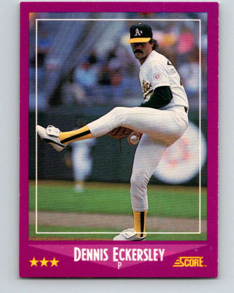 1988 Score #104 Dennis Eckersley UER Mint Oakland Athletics Image 1