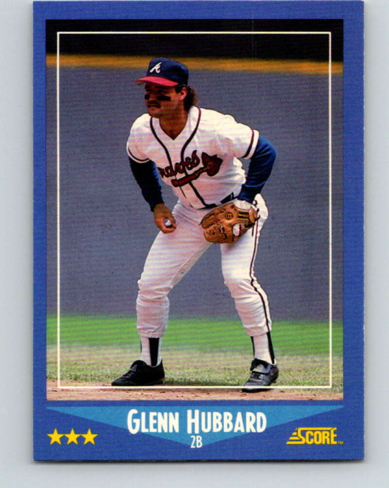 1988 Score #111 Glenn Hubbard Mint Atlanta Braves Image 1