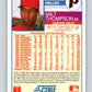 1988 Score #115 Milt Thompson Mint Philadelphia Phillies  Image 2