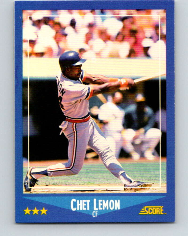 1988 Score #119 Chet Lemon Mint Detroit Tigers Image 1