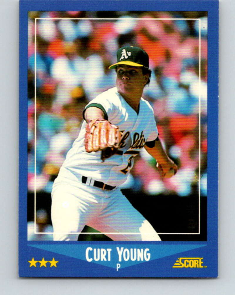 1988 Score #125 Curt Young Mint Oakland Athletics Image 1