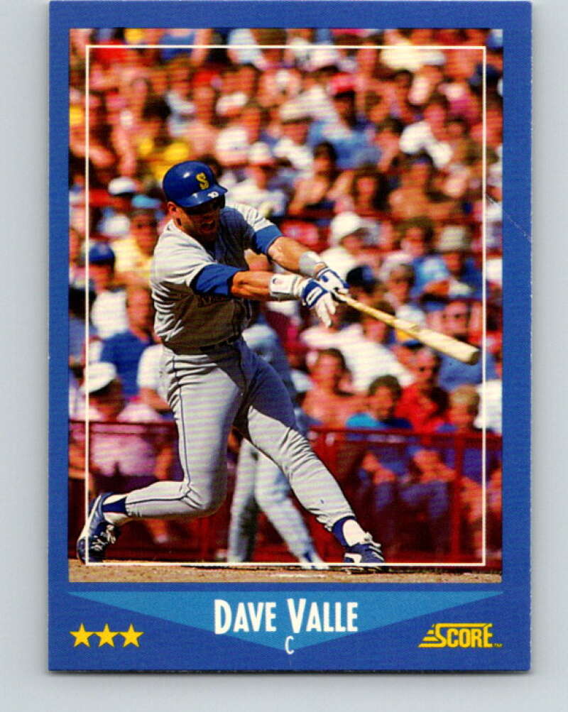 1988 Score #126 Dave Valle ERR Mint Seattle Mariners Image 1