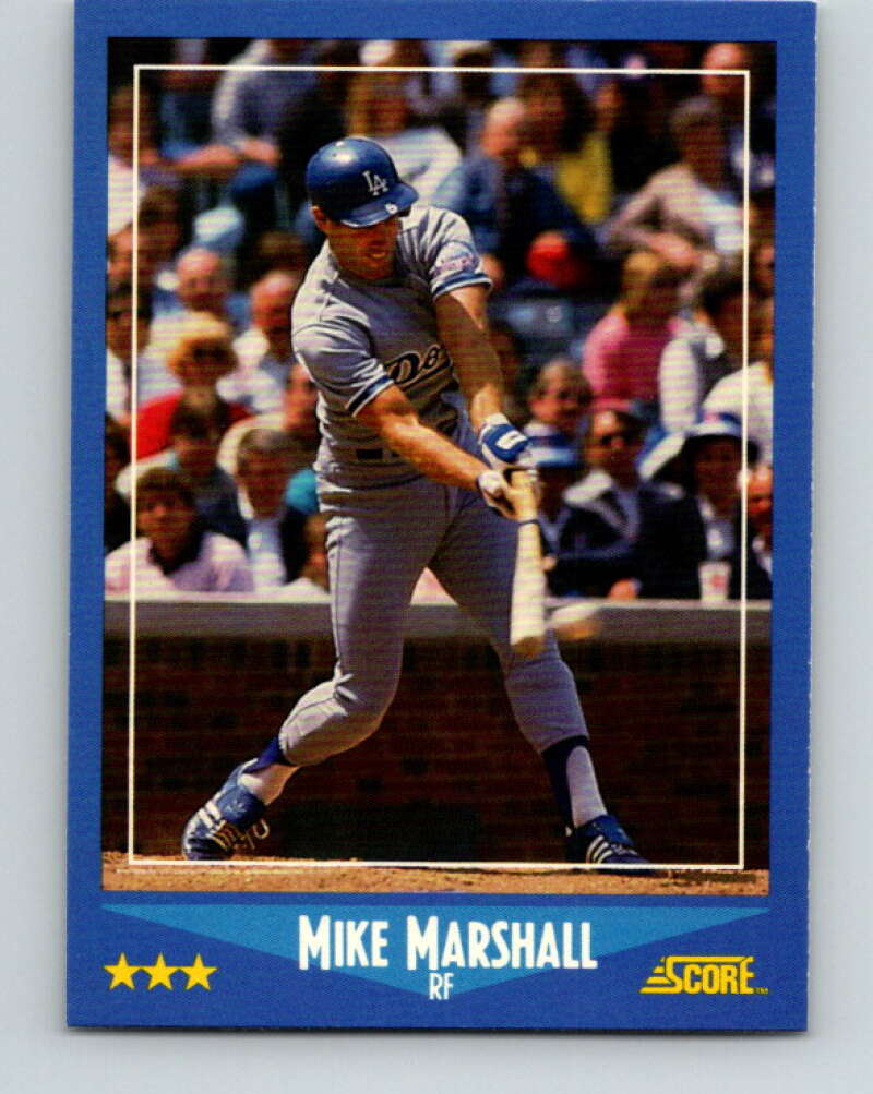 1988 Score #135 Mike Marshall Mint Los Angeles Dodgers Image 1
