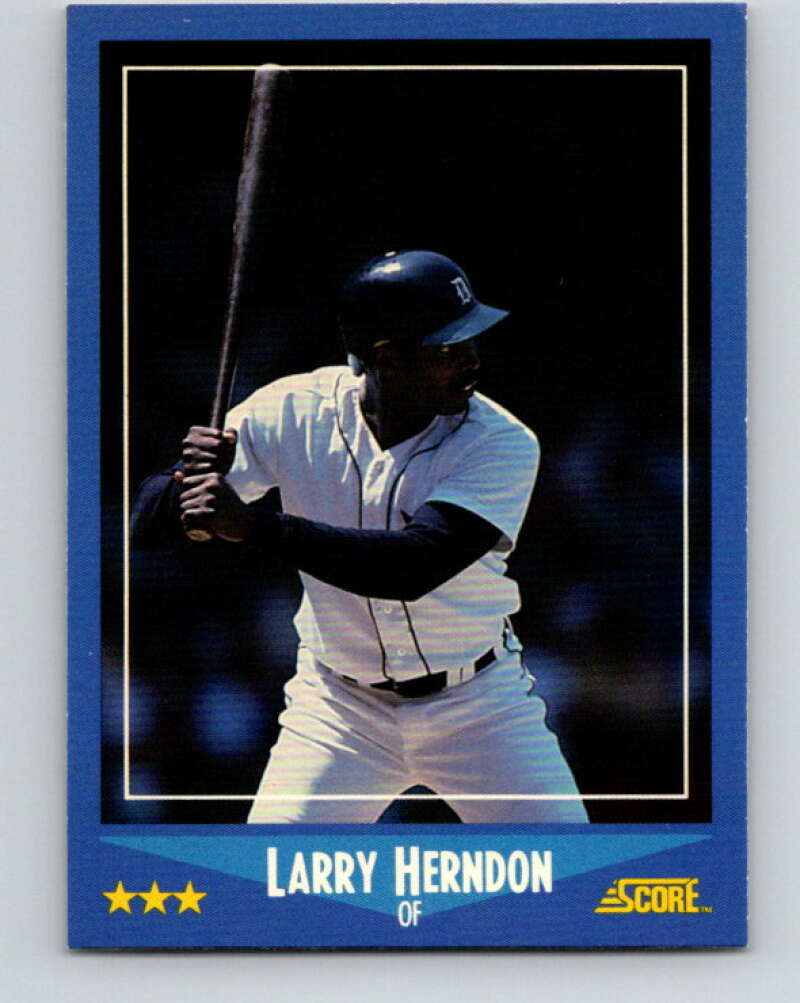 1988 Score #138 Larry Herndon Mint Detroit Tigers Image 1