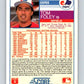 1988 Score #159 Tom Foley Mint Montreal Expos  Image 2