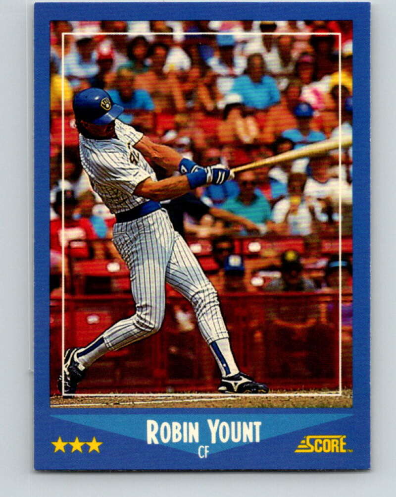 1988 Score #160 Robin Yount Mint Milwaukee Brewers Image 1