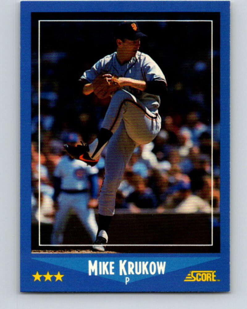 1988 Score #185 Mike Krukow Mint San Francisco Giants Image 1