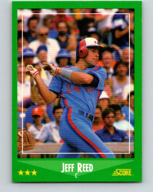 1988 Score #408 Jeff Reed Mint Montreal Expos  Image 1