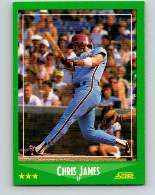 1988 Score #409 Chris James Mint Philadelphia Phillies  Image 1