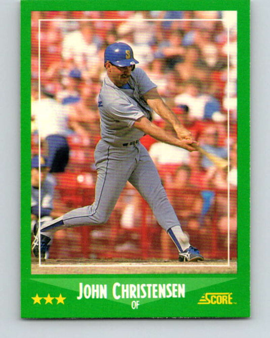 1988 Score #419 John Christensen ERR Mint Seattle Mariners  Image 1