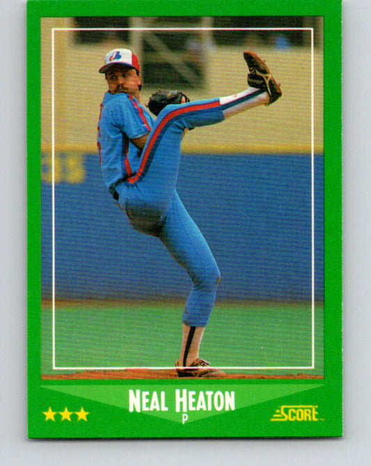 1988 Score #430 Neal Heaton Mint Montreal Expos  Image 1