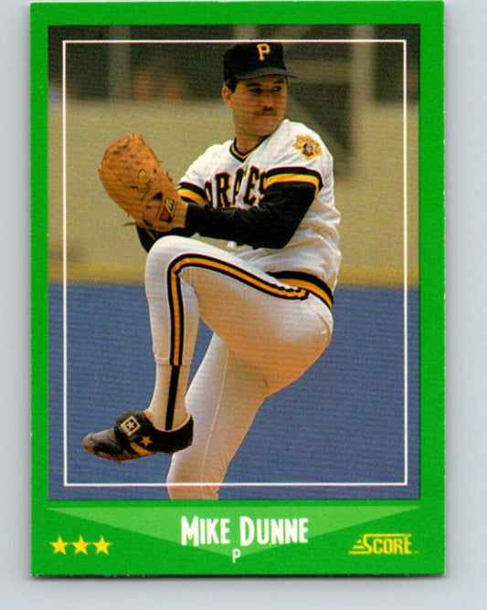 1988 Score #432 Mike Dunne Mint Pittsburgh Pirates  Image 1