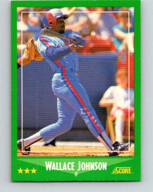 1988 Score #433 Wallace Johnson Mint Montreal Expos  Image 1