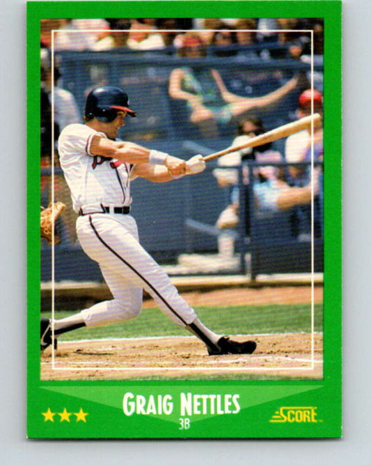 1988 Score #440 Graig Nettles Mint Atlanta Braves  Image 1