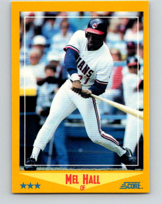 1988 Score #441 Mel Hall Mint Cleveland Indians  Image 1