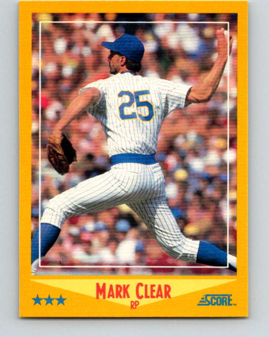 1988 Score #446 Mark Clear Mint Milwaukee Brewers  Image 1