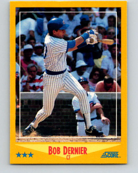 1988 Score #451 Bob Dernier Mint Chicago Cubs  Image 1