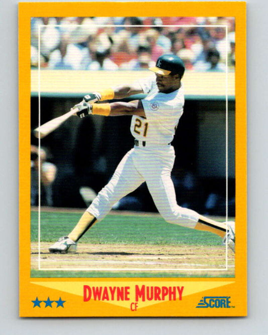 1988 Score #455 Dwayne Murphy Mint Oakland Athletics  Image 1