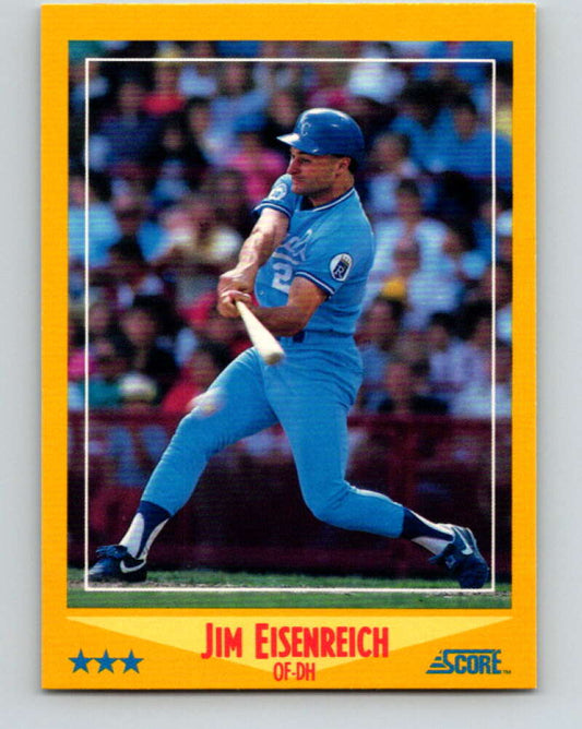 1988 Score #456 Jim Eisenreich Mint Kansas City Royals  Image 1