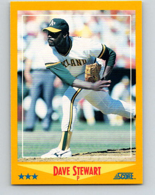 1988 Score #458 Dave Stewart Mint Oakland Athletics  Image 1