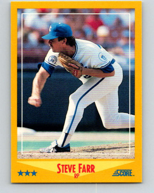 1988 Score #466 Steve Farr Mint Kansas City Royals  Image 1