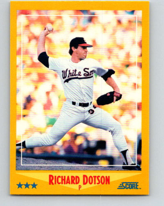 1988 Score #480 Richard Dotson Mint Chicago White Sox  Image 1