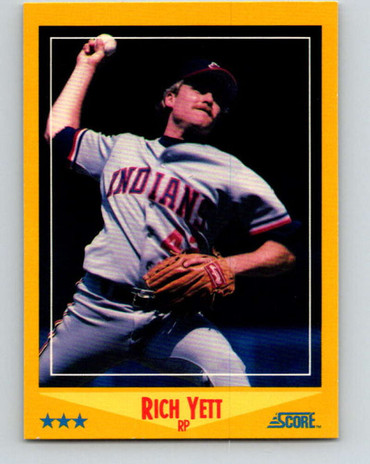 1988 Score #484 Rich Yett Mint Cleveland Indians  Image 1