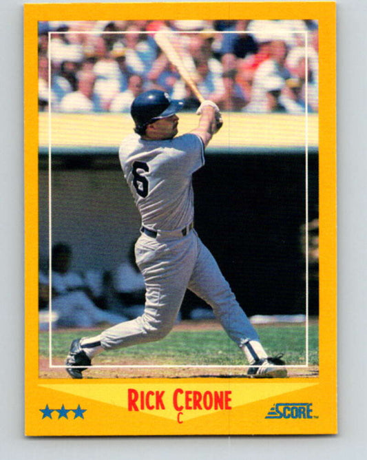 1988 Score #486 Rick Cerone Mint New York Yankees  Image 1