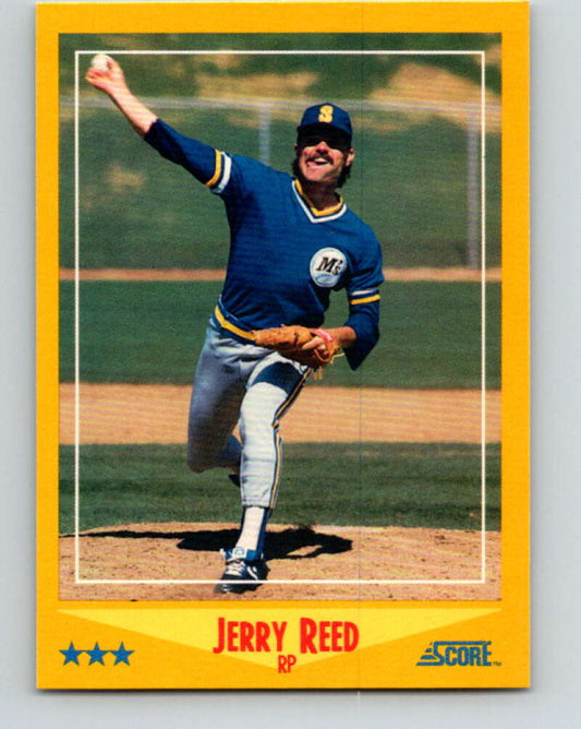 1988 Score #488 Jerry Reed Mint Seattle Mariners  Image 1