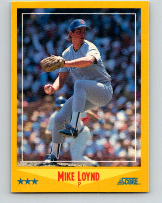 1988 Score #491 Mike Loynd Mint Texas Rangers  Image 1