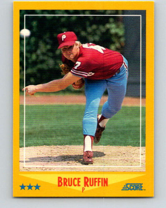 1988 Score #492 Bruce Ruffin Mint Philadelphia Phillies  Image 1