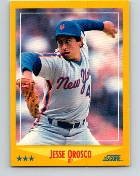 1988 Score #495 Jesse Orosco Mint New York Mets  Image 1