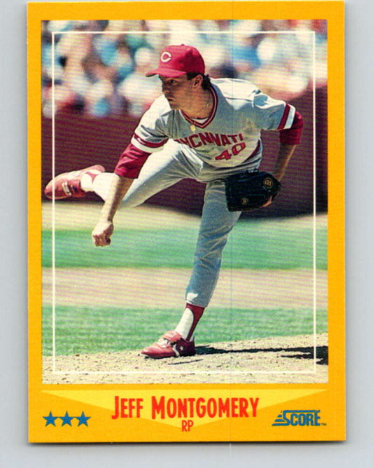 1988 Score #497 Jeff Montgomery Mint RC Rookie Cincinnati Reds  Image 1