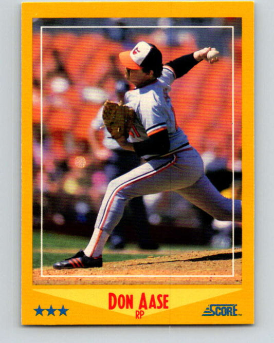 1988 Score #518 Don Aase Mint Baltimore Orioles  Image 1
