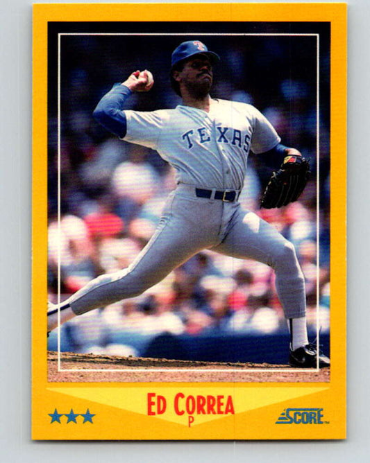 1988 Score #523 Ed Correa Mint Texas Rangers  Image 1