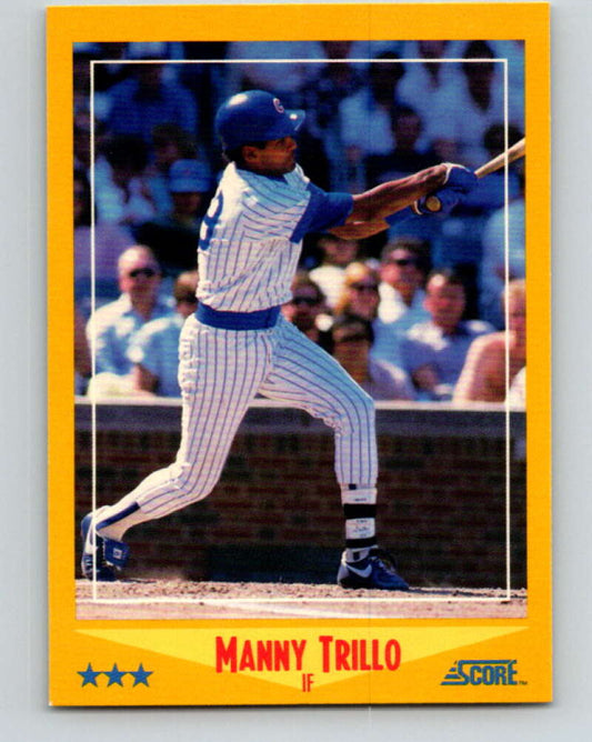 1988 Score #524 Manny Trillo Mint Chicago Cubs  Image 1