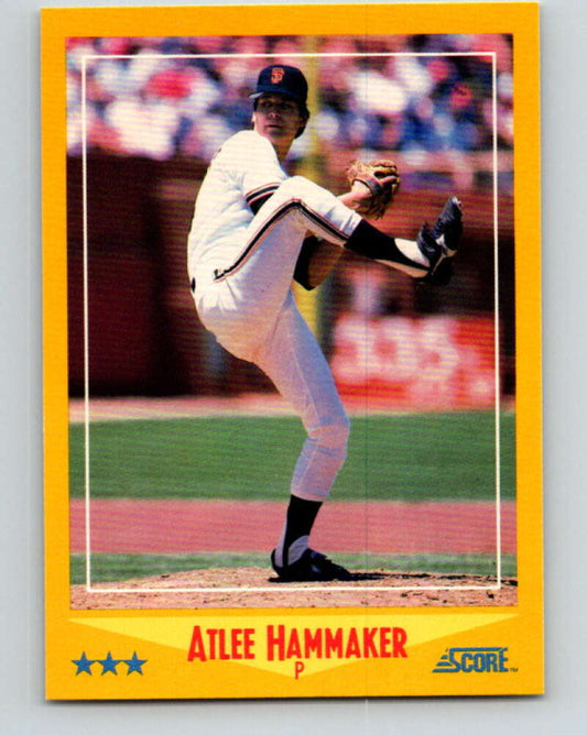 1988 Score #528 Atlee Hammaker Mint San Francisco Giants  Image 1