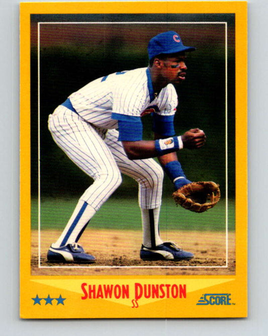 1988 Score #529 Shawon Dunston Mint Chicago Cubs  Image 1