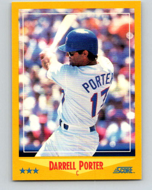 1988 Score #537 Darrell Porter Mint Texas Rangers  Image 1