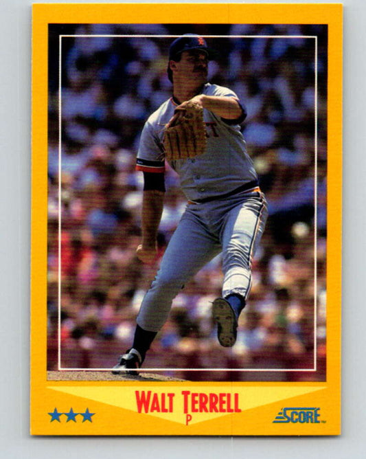 1988 Score #538 Walt Terrell Mint Detroit Tigers  Image 1